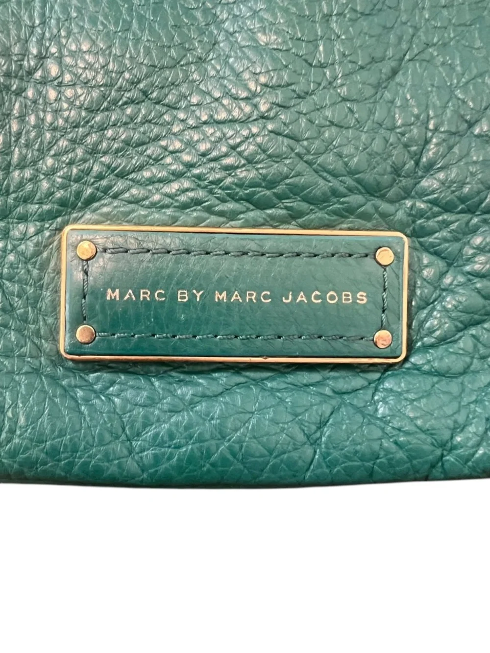 Marc by Marc Jacobs Teal Leather Crossbody Bag Y2K Vintage - Picture 3 of 12